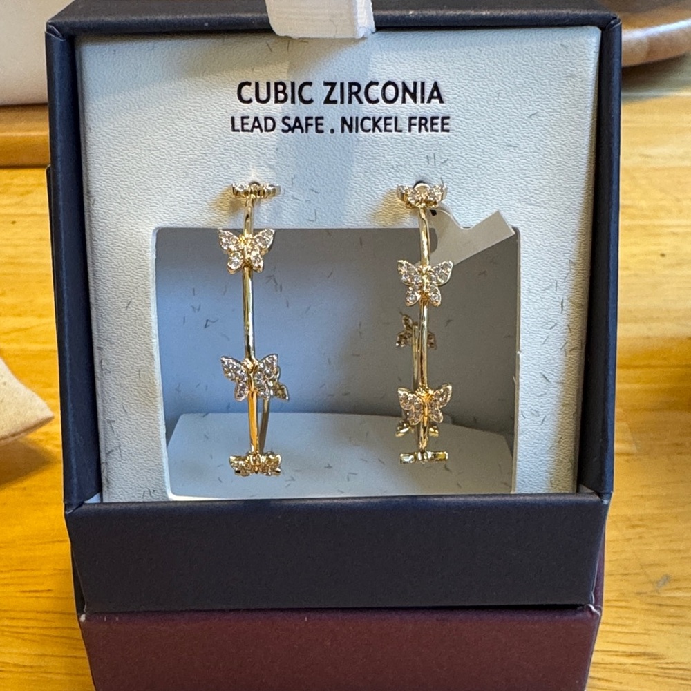 House of Harlow 1960 Gold Butterfly Earrings